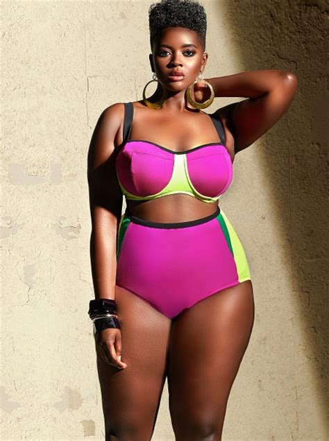 Monif C Mad About Color Swimsuit Collection Featuring Plus Size Model And Lupita Nyongo Look A