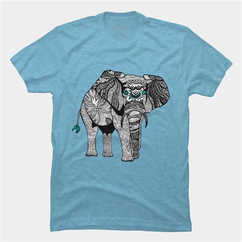 One Tribal Elephant T Shirt By Pomgraphicdesign Design By Humans
