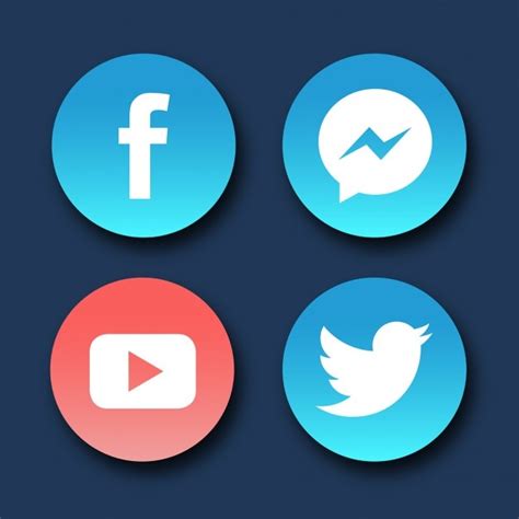 Iconos Redondos Para Redes Sociales Descargar Vectores Gratis