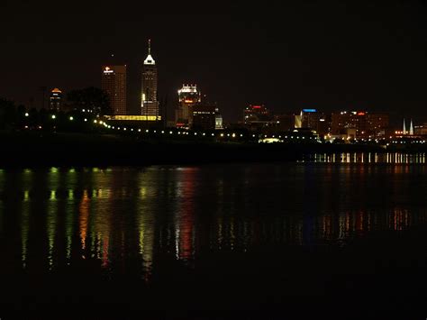 Indianapolis Night Skyline Photograph By Mike Stanfield