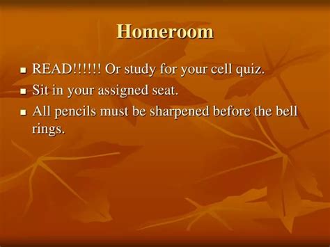 Ppt Homeroom Powerpoint Presentation Free Download Id2424472