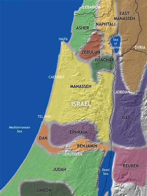 12 Tribes Of Israel Land Map My XXX Hot Girl