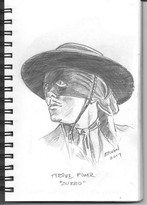 Zorro Drawing By Bryan Bustard Fine Art America