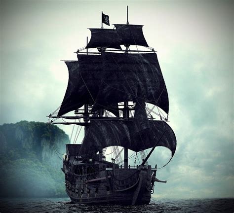 Black Pearl Pirate Boat Tattoo Pirate Boats Pirate Ship Art