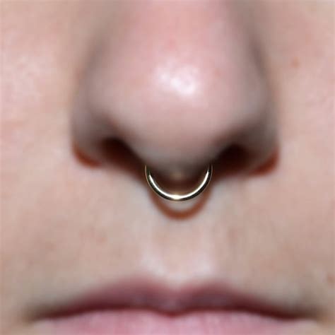 Gold SEPTUM RING Septum Jewelry G Nose Piercing Tragus Etsy