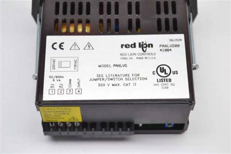 Red Lion Paxlvd00 Pax Lite Paxlvd Dc Voltage Panel 115 230v Ac Meter