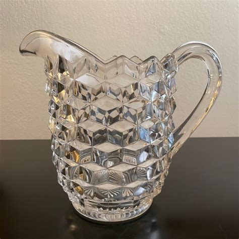 American Clear 59 Ounce Pitcher By Fostoria Vintage Fostoria Etsy