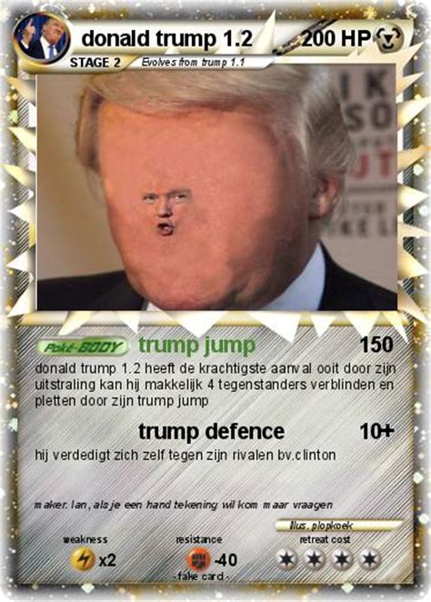 We did not find results for: Pokémon donald trump 1 2 2 - trump jump - My Pokemon Card