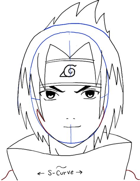 How To Draw Sasuke Uchiha From Naruto Step By Step Drawing Tutorial