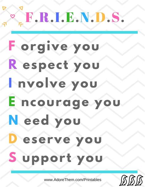 Friends What It Means To Be A Good Friend Printable Friendship