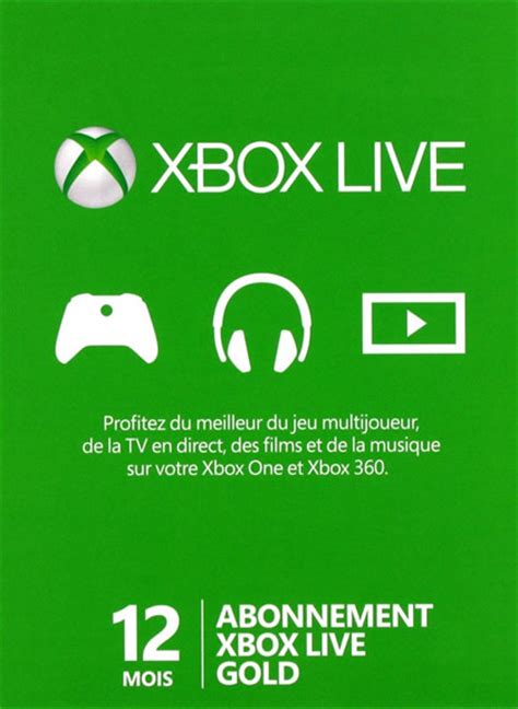 Code Abonnement Xbox Live Gold De 12 Mois G