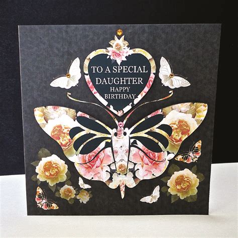 Don't forget to celebrate their birthday this year! A Butterfly of Roses - Happy Birthday Daughter Card | Decorque Cards