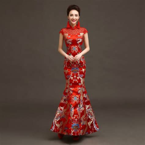 Традиционное китайское свадебное платье 52 фото