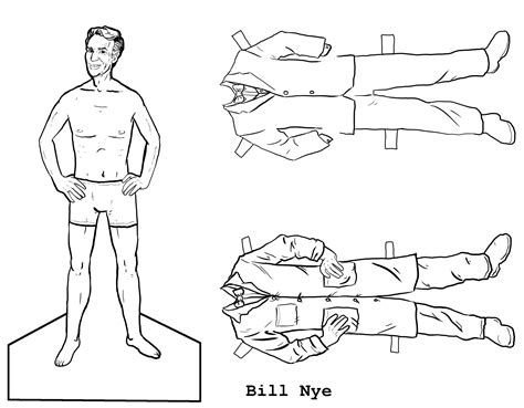 Paper dolls coloring pages are a great way for kids to use their imaginations. Scientist Paper Dolls - Illustrations