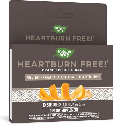 Natures Way Heartburn Free Orange Peel Extract Supplement Occasional