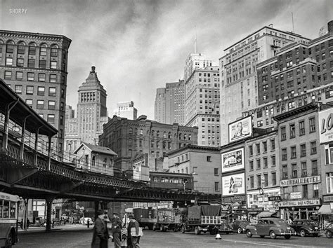 Elevated Train S Curve At Lower Manhattans Coenties Slip 1941 Rnyc