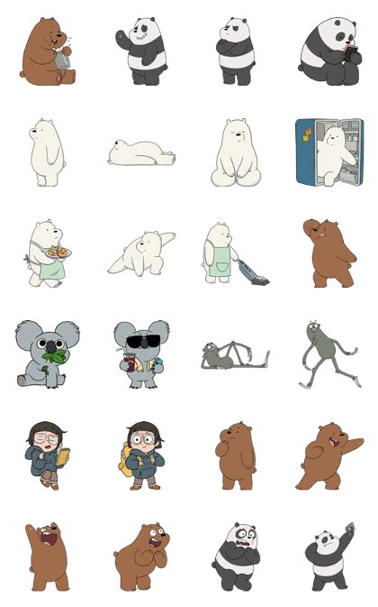 We bare bears luggage sticker, design & craft, art. LINE Creators' Stickers - We Bare Bears Moji