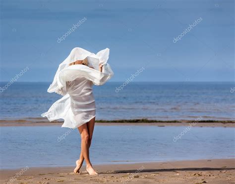 Nude Woman On The Beach Stock Photo By Palinchak