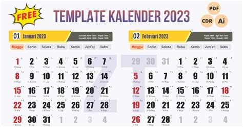 Master Kalender 2023 Free Vector Pdf Cdr Ai Siap Cetak Zotutorial