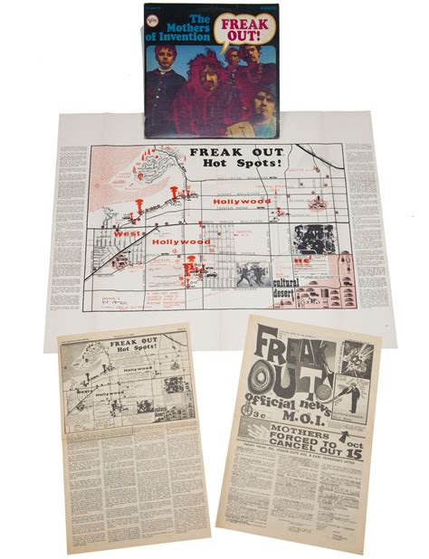 Frank Zappas Freak Out Hot Spots Map Rare And Antique Maps