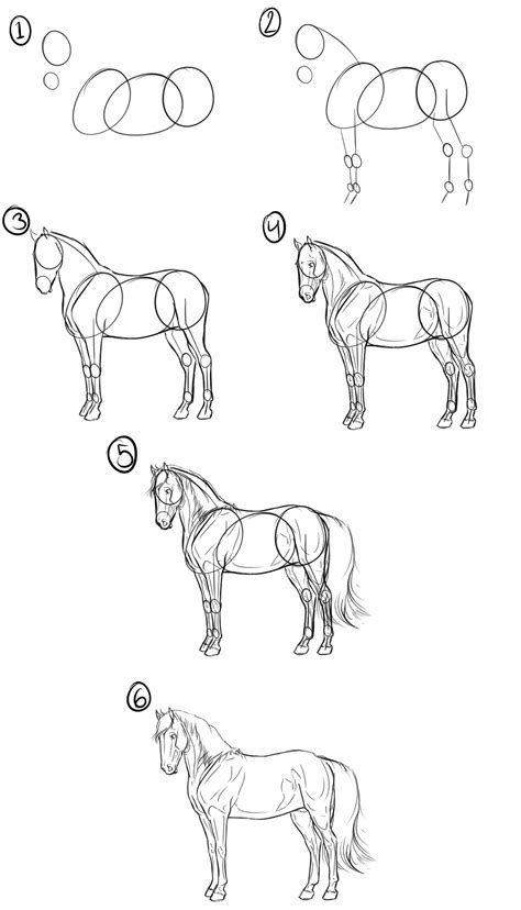 Horse Example By Tinyglitch On Deviantart Drawing Tutorials For