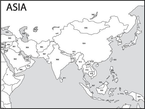 Peta Buta Benua Asia Hitam Putih Materisekolah Github Io