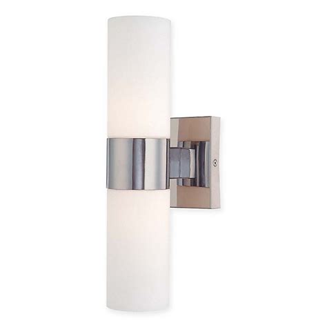 Check out our 2 light wall sconce selection for the very best in unique or custom, handmade pieces from our sconces shops. Minka Lavery 2-Light Tube Wall Sconce in Chrome | Bed Bath ...