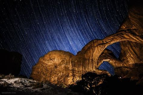 Double Arch Star Trails Star Trails Double Arches Utah Photography