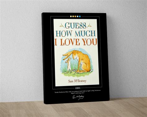Guess How Much I Love You Book Cover Poster Sam Mcbratney Etsy