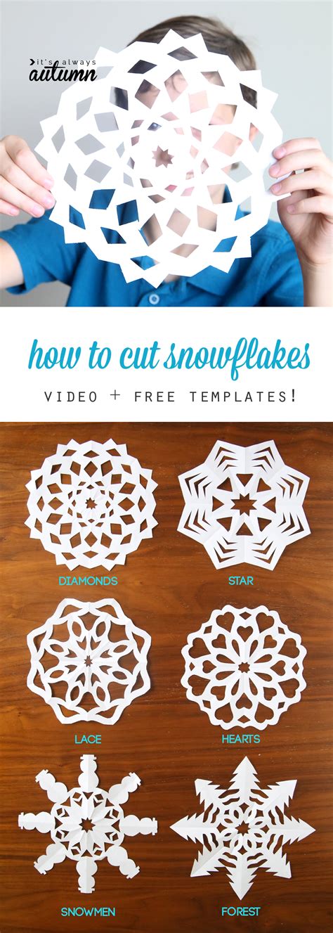 How To Cut Snowflakes Video Tutorial Free Templates Its Always