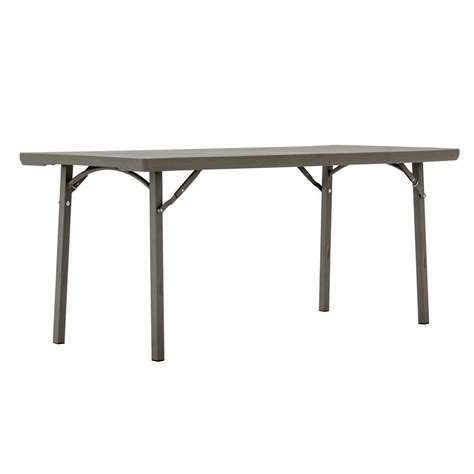 Lifetime 6 ft. Almond Adjustable Height Folding Table ...