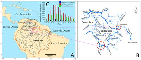 Orinoco River Map South America World Map