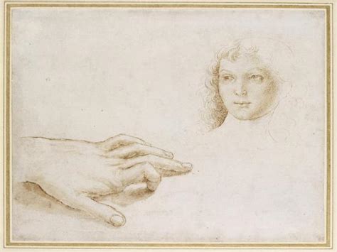 Studies Of A Head And A Hand Giclee Print Pietro Perugino