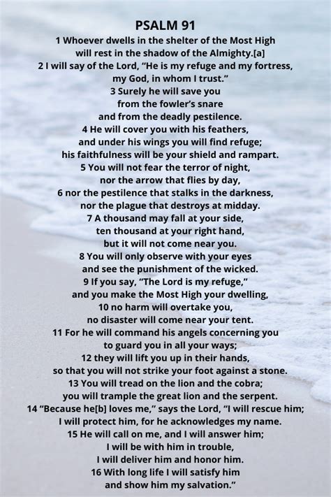 Prayer For Protection Psalm 91 Made Of Still