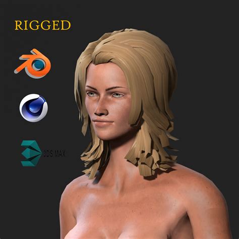 Beautiful Naked Woman Rigged D Game Character D Model In Sexiezpicz Web Porn