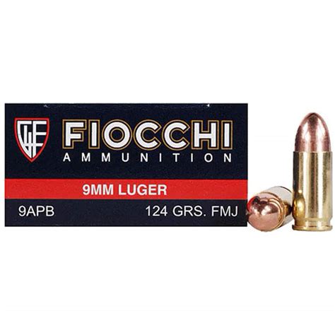Fiocchi 9mm Luger 124gr Fmj Box50
