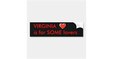 Heart Virginia Is For Some Lovers Bumper Sticker Zazzle