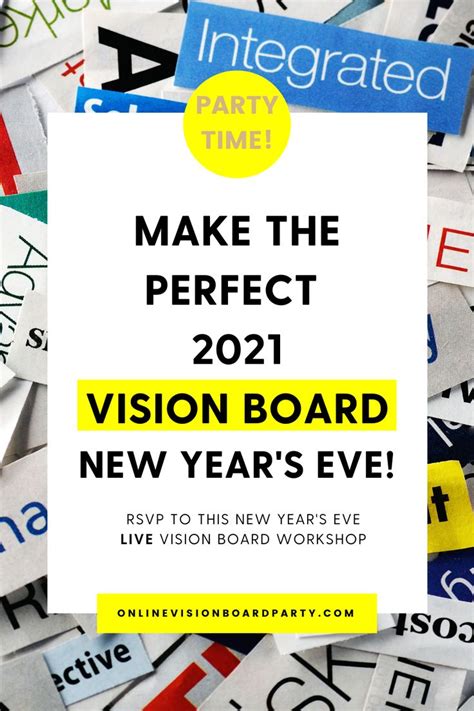 Make The Perfect Vision Board For 2021 Vision Board Workshop Vision