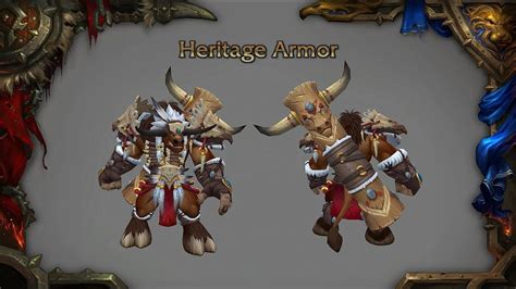 Tauren Heritage Armor Patch 8 2 0 World Of Warcraft Battle For