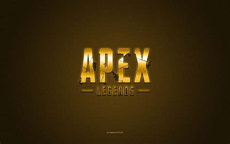 Apex Legends Logo Yellow Shiny Logo Apex Legends Metal Emblem Yellow