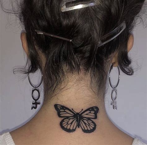 Pin By On Aesthetic Neck Tattoos Women Back Of Neck Tattoo Neck Tattoo