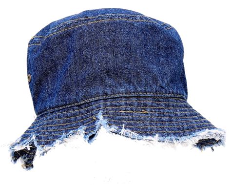 Distressed Denim Bucket Hat Cotton Chemo Hat Packable Sun Hat Etsy