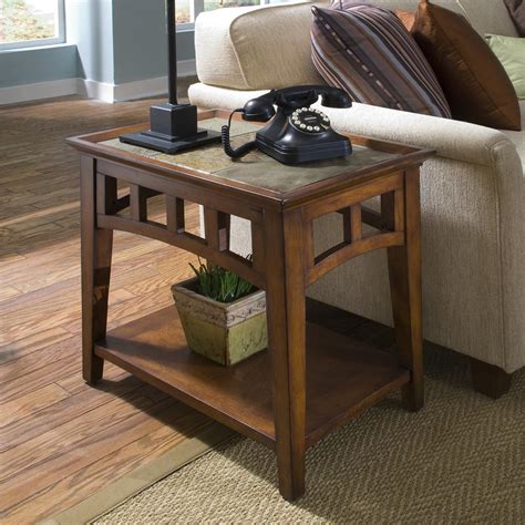 The blond wood juxtaposed with the dark iron wheels and hardware makes an interesting contrast that can become a unique. Antique Slate End Tables - HomesFeed