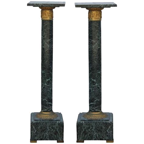 Pair Faux Marble Pedestals~ For Sale At 1stdibs