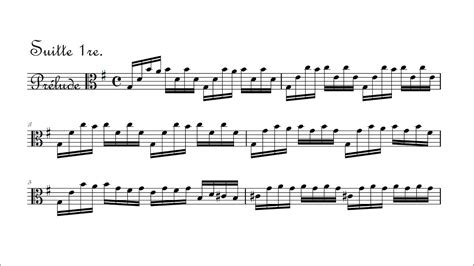 Bach Cello Suite 1 For Viola Score Youtube