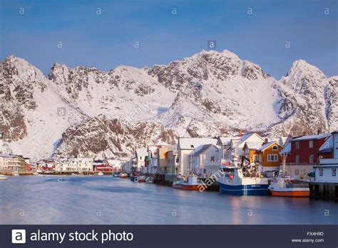 From anywhere on lofoten, travel towards henningsvær, located on the southern side of austvågøy. Henningsvaer in winter, Lofoten, Norway Stock Photo ...