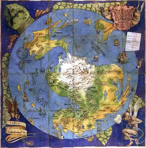 Discworld Fantasy Map Terry Pratchett