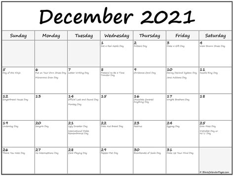If you see a holiday that connects with your audience and the mission of your november 2021 social media hashtags and holidays. December 2021 calendar with holidays