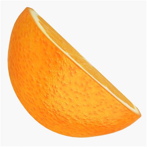 3d Realistic Orange Slice Turbosquid 1204925