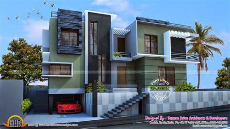 Modern Duplex House Kerala Home Design And Floor Plans